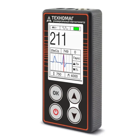 Универсальный магнитометр Техно-НДТ ТЕХНОМАГ с преобразователем  П-1С тесламетра и  образцом с поверкой купить по низкой цене | МАКСПРОФИТ